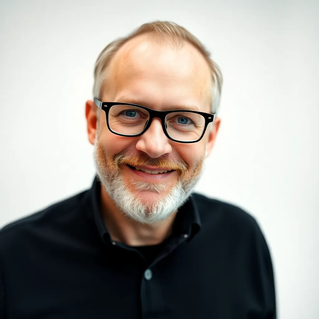 Portrait eines Mannes mittleren Alters mit Brille und kurzem Bart